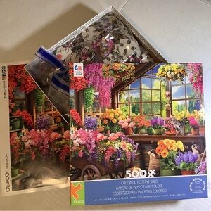 Ceaco Colorful Potting Shed 500 Piece Puzzle